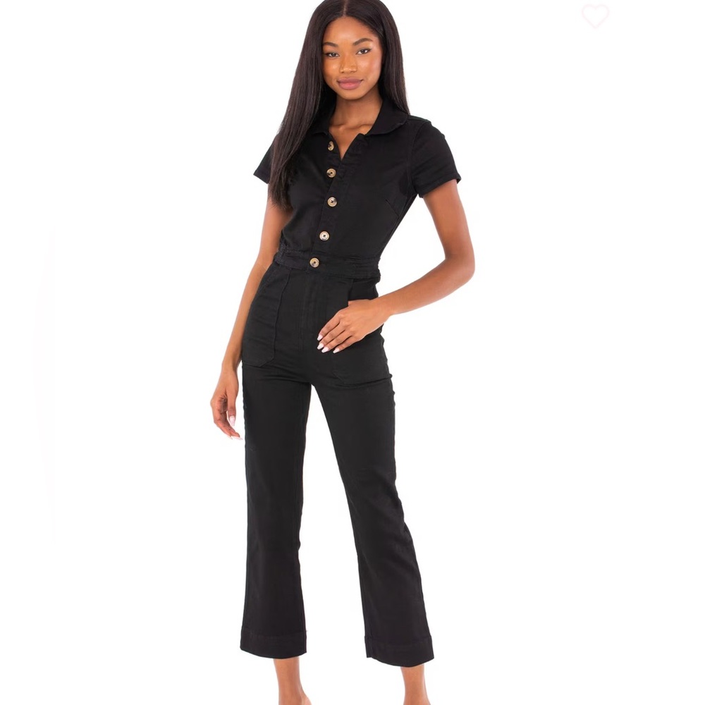Show Me Your MuMu Emery Jumpsuit Black Size Medium